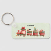 おもちゃつきヴィンテージかわいいクリスマストレイン キーホルダー (裏面)