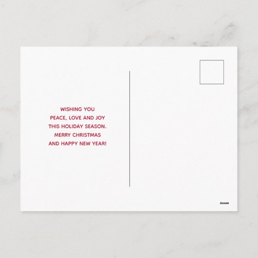 おもちゃつきヴィンテージかわいいクリスマストレイン シーズンポストカード (裏面)