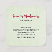 おもちゃつきヴィンテージかわいいクリスマストレイン スクエア名刺 (裏面)