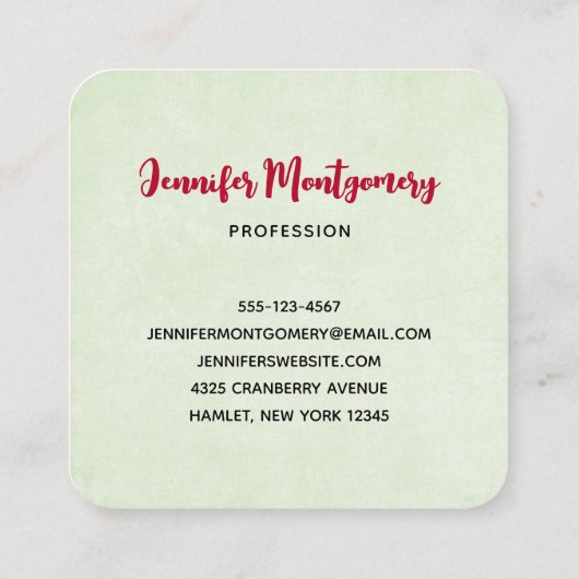 おもちゃつきヴィンテージかわいいクリスマストレイン スクエア名刺 (裏面)