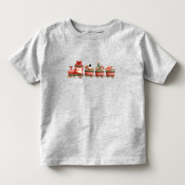 おもちゃつきヴィンテージかわいいクリスマストレイン トドラーTシャツ