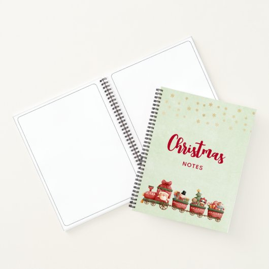 おもちゃつきヴィンテージかわいいクリスマストレイン ノートブック (内部)