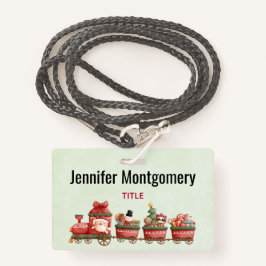 おもちゃつきヴィンテージかわいいクリスマストレイン バッジ