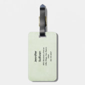 おもちゃつきヴィンテージかわいいクリスマストレイン ラゲッジタグ (裏面縦)