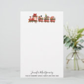 おもちゃつきヴィンテージかわいいクリスマストレイン 便箋 (スタンド正面)