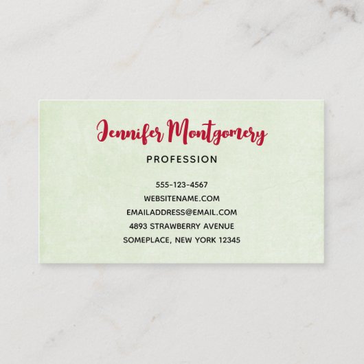 おもちゃつきヴィンテージかわいいクリスマストレイン 名刺 (裏面)