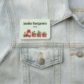 おもちゃつきヴィンテージかわいいクリスマストレイン 名札 (インサイチュ)