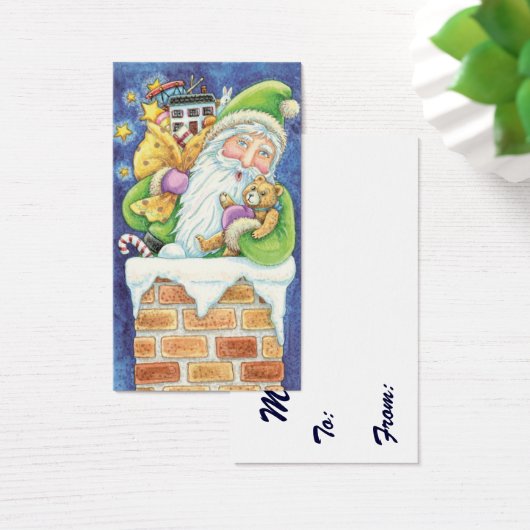 おもちゃつき煙突のサンタクロースかわいいクリスマス (デスク)