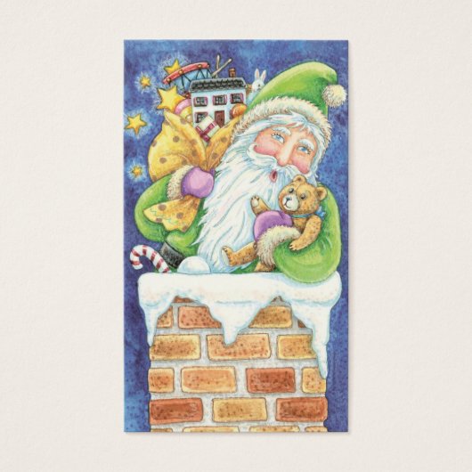 おもちゃつき煙突のサンタクロースかわいいクリスマス (正面)