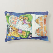 おもちゃつき煙突のサンタクロースかわいいクリスマス アクセントクッション (正面)