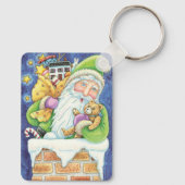 おもちゃつき煙突のサンタクロースかわいいクリスマス キーホルダー (裏面)