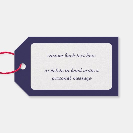 おもちゃつき煙突のサンタクロースかわいいクリスマス ギフトタグ (裏面横)