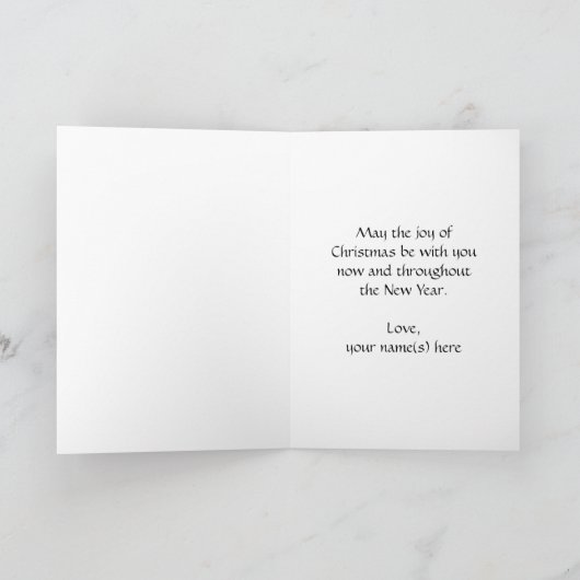 おもちゃつき煙突のサンタクロースかわいいクリスマス シーズンカード (内部)