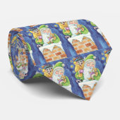 おもちゃつき煙突のサンタクロースかわいいクリスマス ネクタイ (ロール)