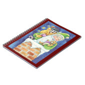 おもちゃつき煙突のサンタクロースかわいいクリスマス ノートブック (左側)