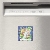 おもちゃつき煙突のサンタクロースかわいいクリスマス マグネット (インサイチュ (食洗機))