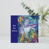 おもちゃつき雪だるま、クリスマスパーティー 招待状 (スタンド正面)