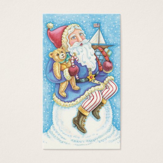 おもちゃつき雪玉サンタクロースかわいいクリスマス (正面)