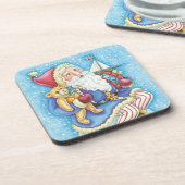 おもちゃつき雪玉サンタクロースかわいいクリスマス コースター (左側)