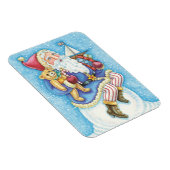 おもちゃつき雪玉サンタクロースかわいいクリスマス マグネット (右側)