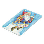 おもちゃつき雪玉サンタクロースかわいいクリスマス マグネット (左側)