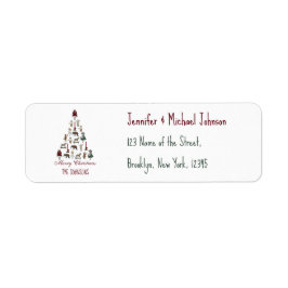 おもちゃで作ったクリスマスツリー ラベル