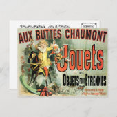 「おもちゃとオブジェフランスのクト」ヴィンテージ広告 ポストカード (正面/裏面)