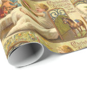 おもちゃとクリスマスプレゼントを持った子ども ラッピングペーパー (ロールコーナー)