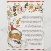 おもちゃと人形を持つサンタクロースのヴィンテージクリスマス (正面)