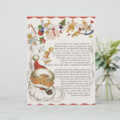 おもちゃと人形を持つサンタクロースのヴィンテージクリスマス (スタンド正面)