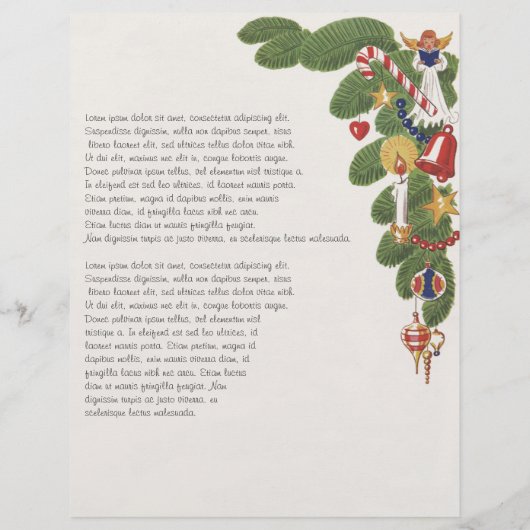 おもちゃと人形を持つサンタクロースのヴィンテージクリスマス (裏面)