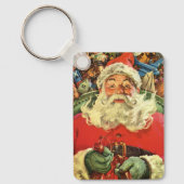 おもちゃのあるソリのヴィンテージクリスマスサンタクロース キーホルダー (正面)