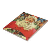 おもちゃのあるソリのヴィンテージクリスマスサンタクロース タイル (側面)