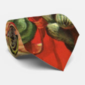 おもちゃのあるソリのヴィンテージクリスマスサンタクロース ネクタイ (ロール)