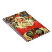 おもちゃのあるソリのヴィンテージクリスマスサンタクロース ノートブック (右側)