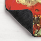 おもちゃのあるソリのヴィンテージクリスマスサンタクロース マウスパッド (コーナー)