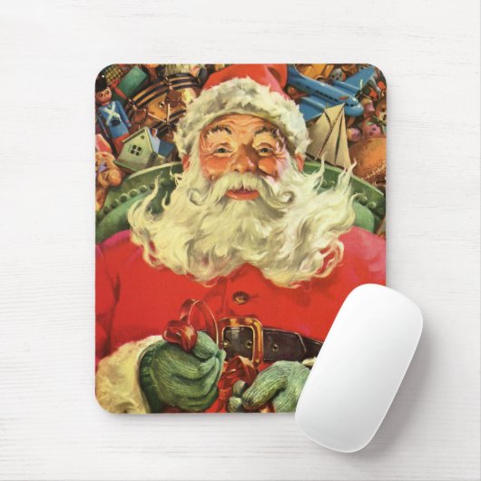 おもちゃのあるソリのヴィンテージクリスマスサンタクロース マウスパッド (マウス)