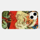 おもちゃのあるソリのヴィンテージクリスマスサンタクロース Case-Mate iPhoneケース (裏面 (横))