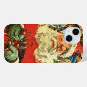 おもちゃのあるソリのヴィンテージクリスマスサンタクロース Case-Mate iPhoneケース (裏面 (横))