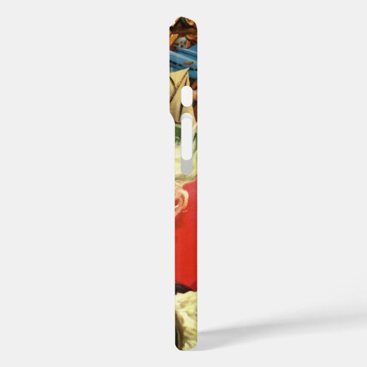 おもちゃのあるソリのヴィンテージクリスマスサンタクロース Case-Mate iPhoneケース (裏面 / 左)