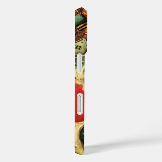 おもちゃのあるソリのヴィンテージクリスマスサンタクロース Case-Mate iPhoneケース (裏面 / 右)