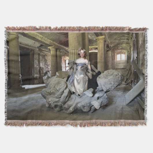 おもちゃのある女の子 スローブランケット (正面)