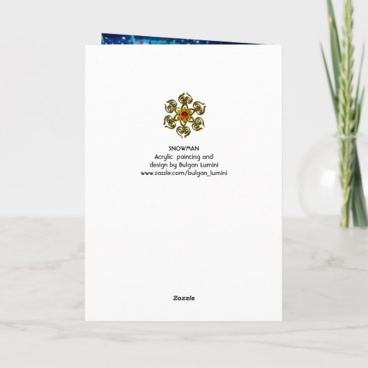 おもちゃのある雪だるま,クリスマスクラウン葵 シーズンカード (裏面)