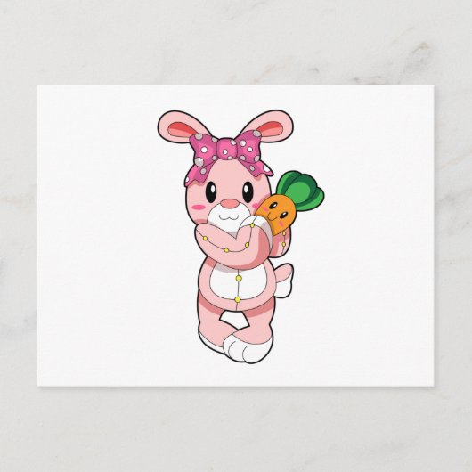 おもちゃのウサギ ポストカード (正面)