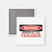 おもちゃのキツネテリアに注意 マグネット (正面/裏面)