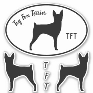 おもちゃのキツネテリアのシルエット犬のビニールステッカーセット シール
