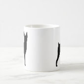 おもちゃのキツネテリアドッグブリードシルエット コーヒーマグカップ (中央)