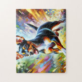 おもちゃのキツネテリアドッグポートレートアクリルアートプリントドッグ ジグソーパズル (縦)