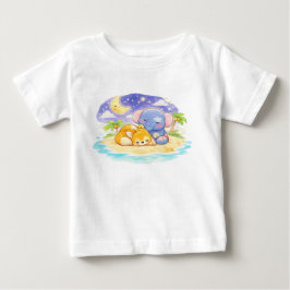 おもちゃのキャラクターのソフトパステル画 ベビーTシャツ
