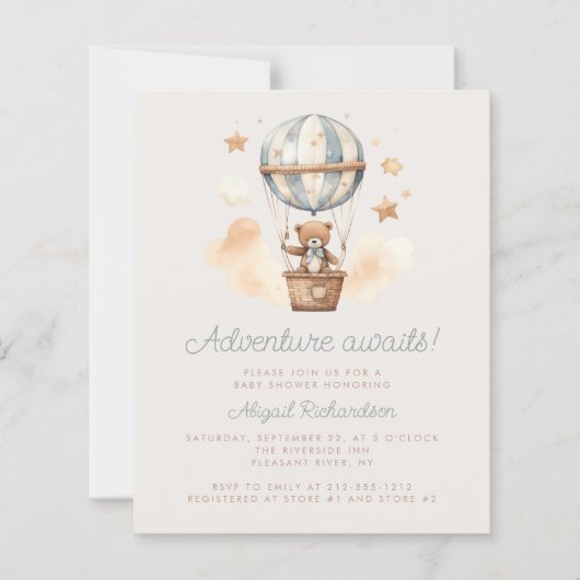 おもちゃのクマちゃんの冒険が待っている！ベイビーシャワーパーティー (正面)